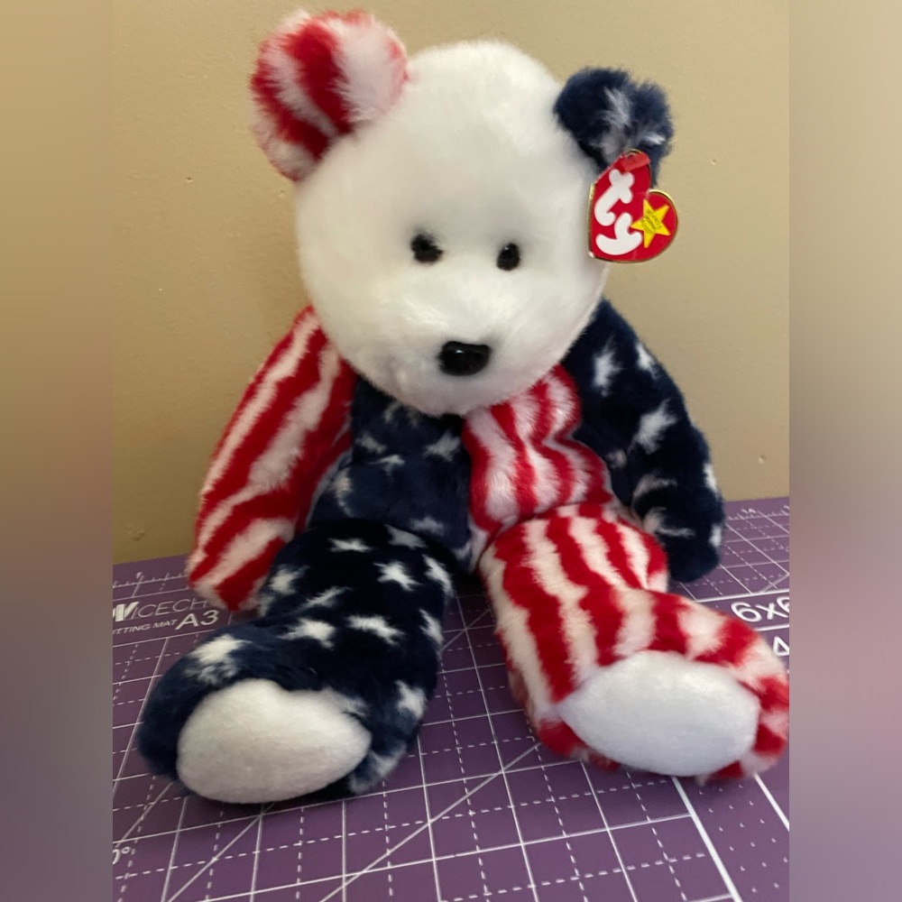 Ty Buddy Spangle the Bear Stuffed Animal beanie baby